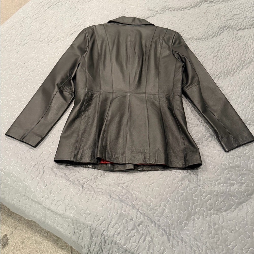 PRICE DROP TONIGHT ONLY
 Worthington Genuine Leather Blazer – Black - Picture 12 of 14